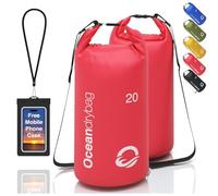 Oceandrybag - Mochila impermeable para kayak, playa, rafting, canotaje, senderismo, camping, pesca, con funda impermeable para teléfono