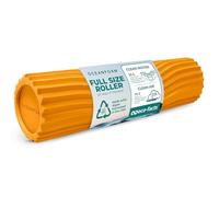 Oceanfoam Gold Tidal Roller - Rodillo ergonómico de espuma para masaje muscular miofascial de espalda con textura de onda ancha, yoga, atletismo, dolor corporal y rigidez, ejercicios de estiramiento,