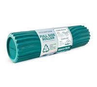 Oceanfoam Jade Tidal Roller - Rodillo ergonómico de espuma para masaje muscular miofascial de espalda con textura de onda ancha - Yoga, atletismo, dolor corporal y rigidez, ejercicios de estiramiento,