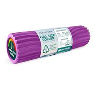 Oceanfoam Magenta Tidal Roller - Rodillo ergonómico de espuma para masaje muscular miofascial de espalda con textura de onda ancha - Yoga, atletismo, rigidez corporal, estiramiento, ejercicios de