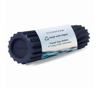 Oceanfoam Ripple Roller - Rodillo de espuma de masaje muscular para dolor de espalda y estiramiento, textura ondulada ergonómica, yoga, atletismo y bienestar, compacto, tamaño de viaje, 11 x 3.35