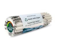 Oceanfoam Ripple Roller - Rodillo de espuma de masaje muscular para dolor de espalda y estiramiento, textura ondulada ergonómica, yoga, atletismo y bienestar, tamaño de viaje, 11 x 3.35 pulgadas,