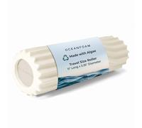 Oceanfoam Ripple Roller - Rodillo de espuma de masaje muscular para dolor de espalda y estiramiento, textura ondulada ergonómica, yoga, atletismo y bienestar, tamaño de viaje, 11 x 3.35 pulgadas,