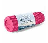 Oceanfoam Ripple Roller - Rodillo de espuma de masaje muscular para dolor de espalda y estiramiento, textura ondulada ergonómica, yoga, atletismo y bienestar, compacto, tamaño de viaje, 11 x 3.35