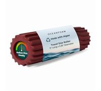 Oceanfoam Ripple Roller - Rodillo de espuma de masaje muscular para dolor de espalda y estiramiento, textura ondulada ergonómica, yoga, atletismo y bienestar, compacto, tamaño de viaje, 11 x 3.35