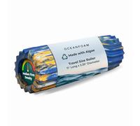 Oceanfoam Ripple Roller - Rodillo de espuma de masaje muscular para dolor de espalda y estiramiento, textura ondulada ergonómica, yoga, atletismo y bienestar, compacto, 11 x 3.35 pulgadas, color real,