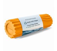 Oceanfoam Ripple Roller - Rodillo de espuma para masaje muscular para dolor de espalda y estiramiento, textura ondulada ergonómica, yoga y atletismo, 11 x 3.35 pulgadas, color dorado