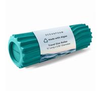 Oceanfoam Ripple Roller - Rodillo de espuma para masaje muscular para dolor de espalda y estiramiento, textura ondulada ergonómica, yoga y atletismo, 11 x 3.35 pulgadas, jade