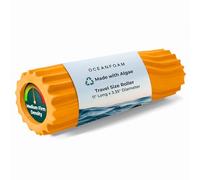 Oceanfoam Ripple Roller - Rodillo de espuma para masaje muscular para dolor de espalda y estiramiento, textura ondulada ergonómica, yoga y atletismo, 11 x 3.35 pulgadas, color dorado