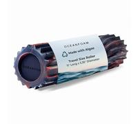 Oceanfoam Ripple Roller - Rodillo de espuma para masaje muscular para dolor de espalda y estiramiento, textura ondulada ergonómica, yoga, atletismo y bienestar, compacto, 11 x 3.35 pulgadas, rojo,