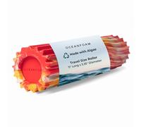 Oceanfoam Ripple Roller - Rodillo de espuma para masaje muscular para dolor de espalda y estiramiento, textura ondulada ergonómica, yoga, atletismo y bienestar, compacto, 11 x 3.35 pulgadas, rojo,