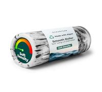 Oceanfoam Rodillo de espuma suave y suave (mármol negro) - Rodillo de espuma de baja densidad para principiantes, tamaño de viaje, para el hogar y el gimnasio, terapia física, dolor de espalda y