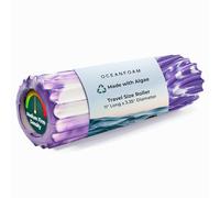 Oceanfoam Rodillo ondulado de mármol morado, ergonómico texturizado, rodillo de espuma para masaje muscular miofascial de espalda, yoga, atletismo, rigidez corporal, ejercicios de estiramiento,