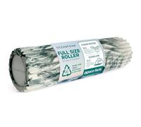 Oceanfoam Tidal Roller - Hunter Marbled - Rodillo de espuma de masaje muscular para dolor de espalda y estiramiento, textura firme y ergonómica de onda ancha, yoga, atletismo y bienestar, tamaño