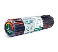 Oceanfoam Tidal Roller - Rodillo de espuma para masaje muscular para dolor de espalda y estiramiento, textura de onda ancha, diseño ergonómico, yoga y atletismo, tamaño completo, 20 x 5 pulgadas, rojo