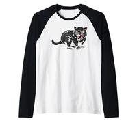 Oceanía - Australia - Animales - Diablo de Tasmania Camiseta Manga Raglan
