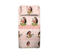 Oceania - Juego de sábanas para Cama Individual, Juego de sábanas de Disney, sábana encimera, sábana Bajera Ajustable, Funda de Almohada, 100% algodón, Producto Oficial