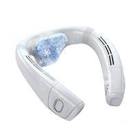 Oceanlend Ventilador de cuello portátil, pantalla digital, aire acondicionado de cuello de enfriamiento de 360° con batería recargable de 6000 mAh, para hombres, mujeres, niños, oficina al aire libre