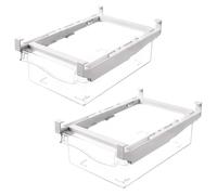 Oceano 2 cajones para nevera extraíbles, organizadores para estantes, ahorra espacio, universal, cajones extraíbles, organizadores para frigorífico, contenedor de frutas y verduras, 30 x 20 x 9 cm