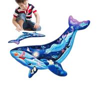 Océano Animal - Saw de Madera Brillante, en Forma de | Puzzles de Piso Juguetes educativos con 106 Piezas, Vida Marina para el Aprendizaje, para Las Edades 3