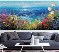 Océano Diamond Painting 50x100cm Pintura de Diamante Adultos Flor Diamond Art,DIY Cristal Artes Artesanal Bordado Lienzo Kits de Punto de Cruz Manualidades Adultos para Decoración Regalos VQ-1106