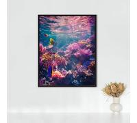 OcéAno Diamond Painting Coral Diamond Painting Adultos DIY Pintura Diamante Bordado de Punto de Cruz Kits, Kit de Pintura de Diamante 5d für Home Wand Decor, Büro, Regalos 70 x 95cm PJY9 0-M