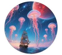 Océano Interestelar 1000 Piezas Puzzle Ciencia ficción Rompecabezas Redondo para Adultos Y Niños Regalos Originales Juegos De Puzzle Intelectual Desafío 1000pcs (67.5x67.5cm)