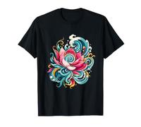 Océano Lotus Ondas Espiritual Mandala Sagrado Energía Camiseta