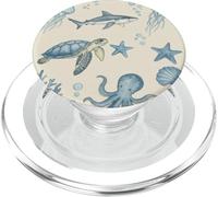 Océano Mar Tiburón Ballena Arrecife PopSockets PopGrip para MagSafe