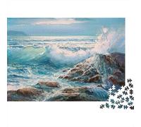 Océano Ola Crash 1000 Piezas Papel Ecológico Rompecabezas Conjunto Fans De Adolescentes 12-18 Años Entrenamiento De Concentración Presente Divertido 38x26cm/1000pcs