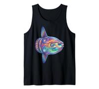 Océano Sunfish Mola Mola Peces Abstracto Arte Camiseta sin Mangas