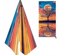 Océano Toalla Playa Grande 160X80cm, árbol Micro Fibra, Extra Grande & Suave, para Familia, Viaje, Piscina, Picnic, Camping, Yoga K-1028
