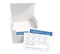 Oceanpads - 200 tarjetas de lealtad en una caja de presentación, tarjeta blanca de 300 g/m², 85 mm x 55 mm (70086)