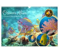 Oceans Alive - A World of Color and Diversity (Wall Calendar 2026 DIN A3 landscape), CALVENDO 12 Month Wall Calendar: Discover the Richness of Marine Life!