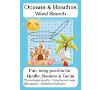 Oceans and Beaches Word Search: Fun, Easy Puzzles for Adults, Seniors and Teens