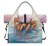 Oceans - Bolsa de lona deportiva con compartimento para zapatos, fin de semana, para noche, para gimnasio, yoga, viajes, color, L, Bolsa de viaje