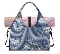 Oceans Sailboat Octopus - Bolsa de lona deportiva con compartimento para zapatos, fin de semana, bolsa de equipaje para gimnasio, yoga, viajes, color, L, Bolsa de viaje
