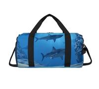 Oceans Sea Sharks - Bolsa deportiva con compartimento para zapatos, bolsa de fin de semana, bolsa de viaje para el gimnasio, organizador de equipaje para mujeres, hombres, niños y niñas