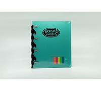 Oceans Wave - Carpetablock A4 con 4 Anillas - Archivador Escolar con Cierre de Goma - Incluye 80 Hojas, Sobre Portadocumentos, Estuche - Carpeta con Fundas de Plástico y Separadores - Verde Pastel