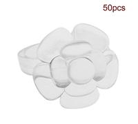 Oceanside Anillo de la Tabla de Uñas de 50Pcs de 50 Piezas, Palitos de Uñas de Fluxioner, Manchas de Uñas de Gel Transparente Anillo para Exhibición y Práctica de Arte de Uñas