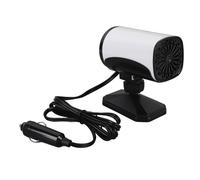Oceanside Calentador de Automóviles, Calentador Mini Portátil de 2 en 1, Calentador de Ventilador de Doble Función de 150W para Automóviles RVS (Blanco)