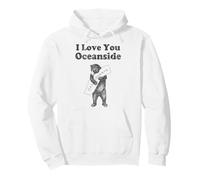 Oceanside I Love You California Bear Vintage Fade Sudadera con Capucha