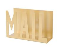 oceanside Organizador de Correo, Soporte de Metal para Correo con Diseño de Letras de Correo Recortadas, Organizador de Archivos Abierto Dorado para Cartas, Facturas