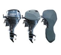 Oceansouth + Combo de cubierta completa y ventilada personalizada + "para"/"compatible con"/"compatible con"/"diseñado para" + Yamaha Outboard + F25D 2CYL 498cc (de 2010 a 2022) + longitud de la