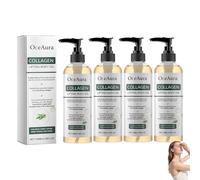 OceAura colageno aceite corporal, OceAura aceite corporal reafirmante - 100ml, Corporal Nutritivo, Arrugas Y Estrías En Cuello, Pecho, Brazos (4 botella)