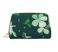 OCELIO Bolsa de maquillaje Grass And Dove de gran capacidad, bolsa de cosméticos de viaje, bolsa organizadora de maquillaje de piel sintética para mujer, Blanco, Talla única