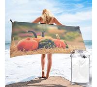 OCELIO Harvest - Toalla de playa de microfibra absorbente a prueba de arena para viajes, camping, yoga, deportes, 31.5 x 63 pulgadas