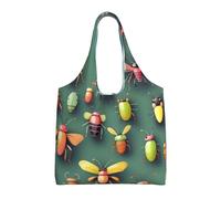 OCELIO Insect Atlas - Bolsa de lona para mujer, ideal para compras, viajes, almacenamiento, Negro -, Talla única