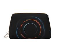 OCELIO Mysterious Cosmic Black Holes - Bolsa de cosméticos portátil de cuero (grande), bolsa de cosméticos con cremallera, bolsa de aseo de viaje, bolsa de almacenamiento de viaje, color blanco, talla