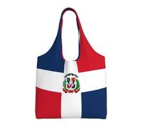 OCELIO República Dominicana - Bolsa de lona para mujer, bolsa de hombro para compras, viajes, almacenamiento, Negro -, Talla única